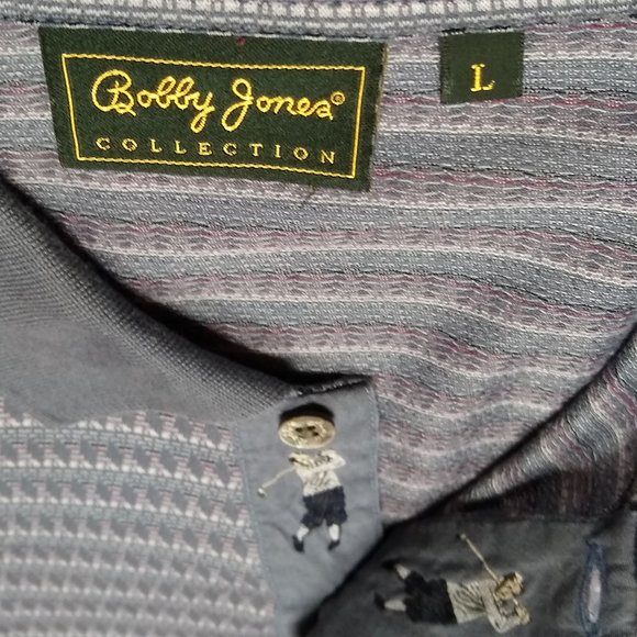 ♦️Exclusive & Rare♦️Bobby Jones Oxford Polo Featuring Iconic Embroidered Golfer - Picture 3 of 14